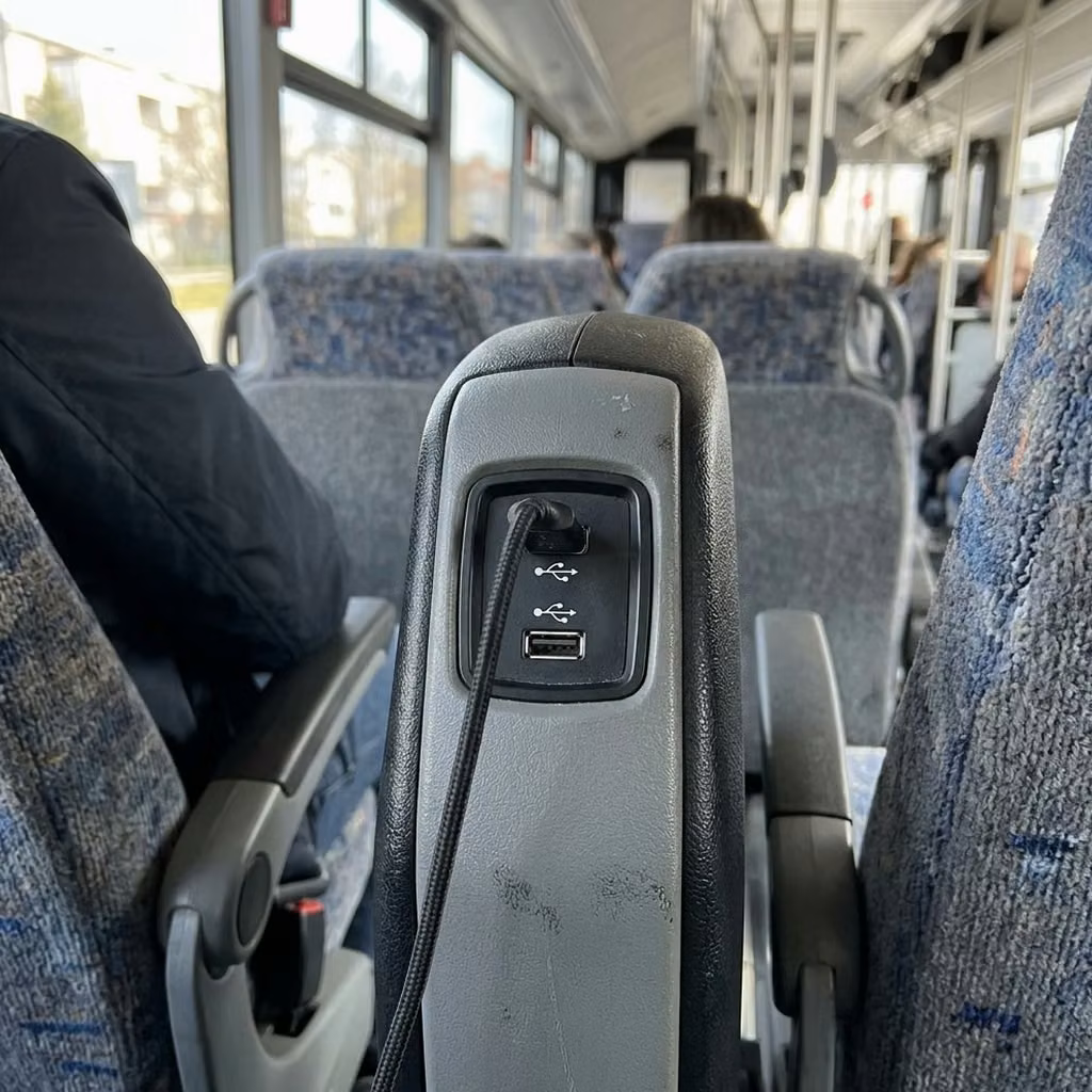 fort wayne 28 passenger minibus usb charging