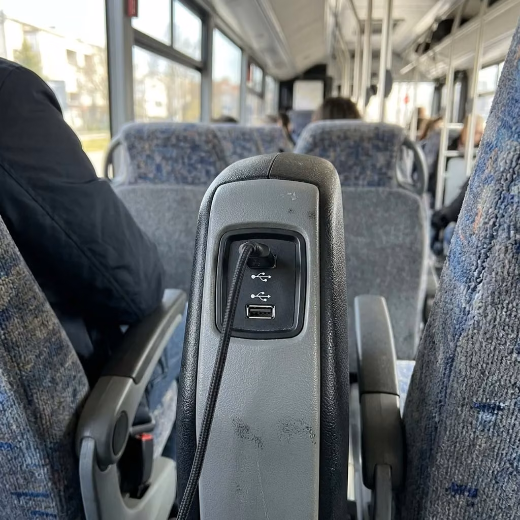 fort wayne 30 passenger minibus usb charging