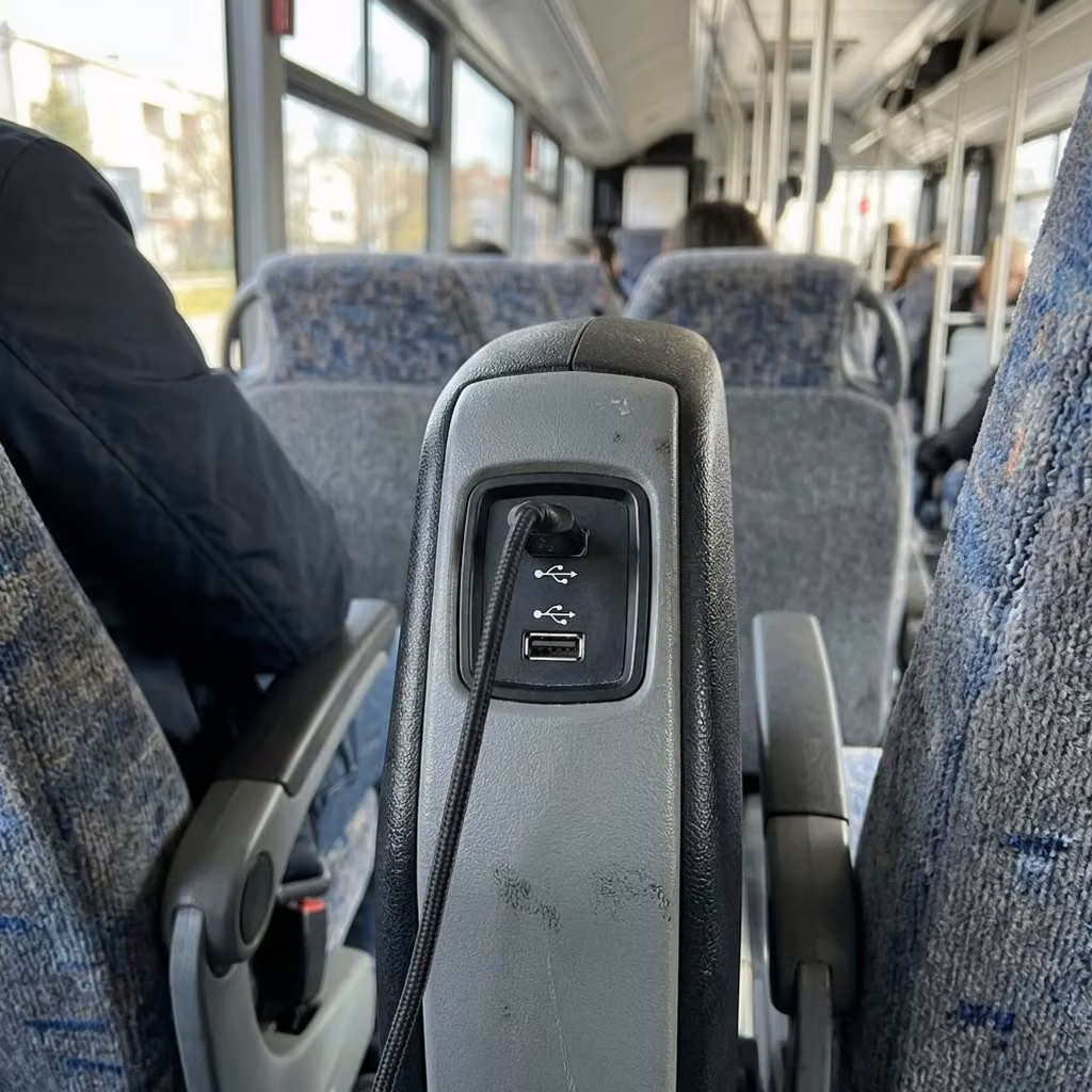 fort wayne 35 passenger minibus usb charging