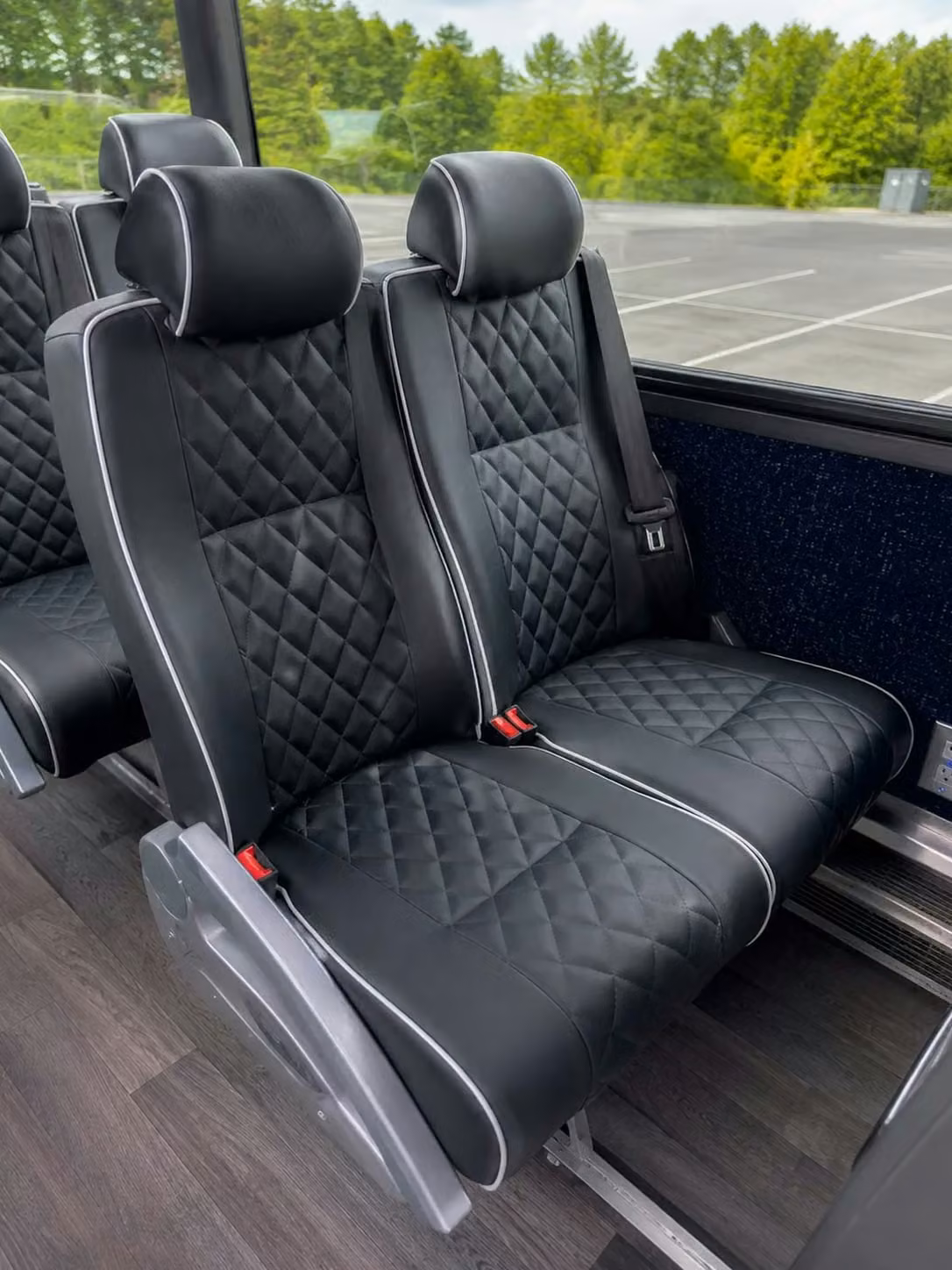 fort wayne 56 passenger charter bus reclining seats